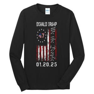 Donald Trump Inauguration Day 2025 47th President Usa Flag Tall Long Sleeve T-Shirt