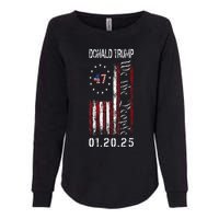 Donald Trump Inauguration Day 2025 47th President Usa Flag Womens California Wash Sweatshirt