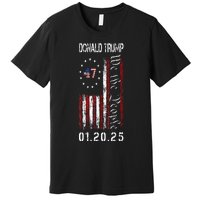 Donald Trump Inauguration Day 2025 47th President Usa Flag Premium T-Shirt