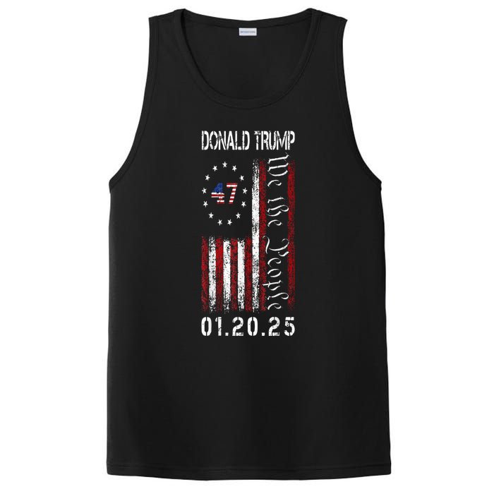 Donald Trump Inauguration Day 2025 47th President Usa Flag PosiCharge Competitor Tank