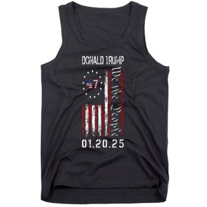 Donald Trump Inauguration Day 2025 47th President Usa Flag Tank Top