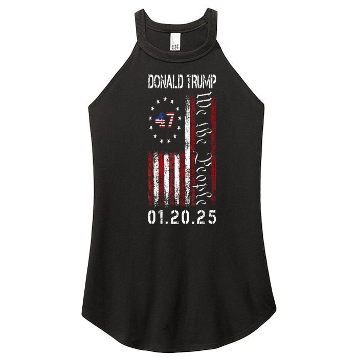 Donald Trump Inauguration Day 2025 47th President Usa Flag Women's Perfect Tri Rocker Tank