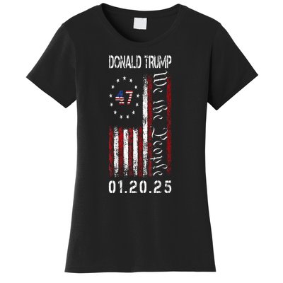 Donald Trump Inauguration Day 2025 47th President Usa Flag Women's T-Shirt