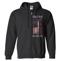 Donald Trump Inauguration Day 2025 47th President Usa Flag Full Zip Hoodie