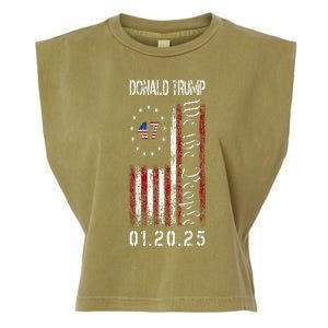 Donald Trump Inauguration Day 2025 47th President Usa Flag Garment-Dyed Women's Muscle Tee