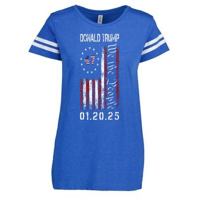 Donald Trump Inauguration Day 2025 47th President Usa Flag Enza Ladies Jersey Football T-Shirt