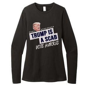 Donald Trump Is A Scab Vote Harris Womens CVC Long Sleeve Shirt