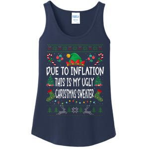 Due To Inflation Ugly Christmas Sweaters Funny Pjs Matching Ladies Essential Tank