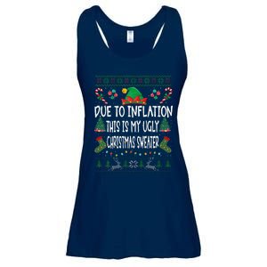 Due To Inflation Ugly Christmas Sweaters Funny Pjs Matching Ladies Essential Flowy Tank