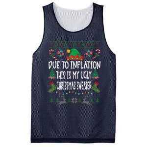 Due To Inflation Ugly Christmas Sweaters Funny Pjs Matching Mesh Reversible Basketball Jersey Tank