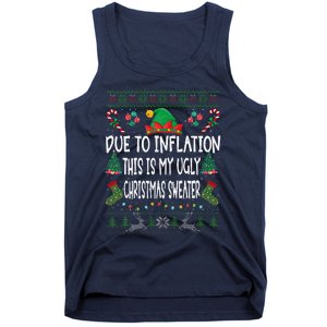 Due To Inflation Ugly Christmas Sweaters Funny Pjs Matching Tank Top