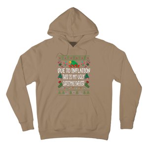 Due To Inflation Ugly Christmas Sweaters Funny Pjs Matching Hoodie