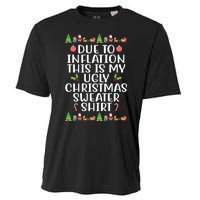 Due To Inflation This Is My Ugly Christmas Sweater Shirt Funny Cooling Performance Crew T-Shirt