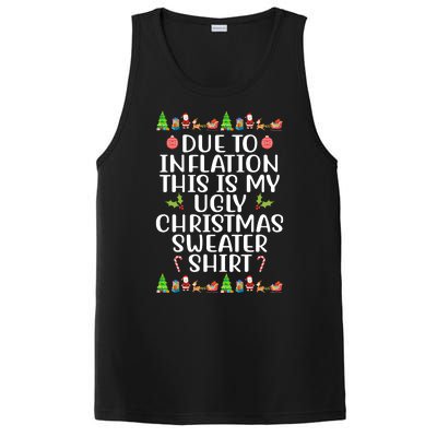 Due To Inflation This Is My Ugly Christmas Sweater Shirt Funny PosiCharge Competitor Tank