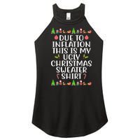 Due To Inflation This Is My Ugly Christmas Sweater Shirt Funny Women's Perfect Tri Rocker Tank