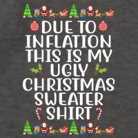 Due To Inflation This Is My Ugly Christmas Sweater Shirt Funny Vector Backpack