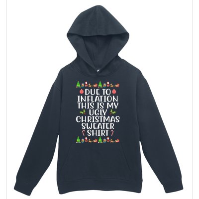 Due To Inflation This Is My Ugly Christmas Sweater Shirt Funny Urban Pullover Hoodie