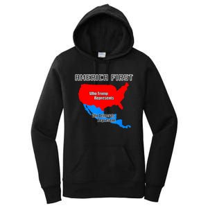 Donald Trump Illegal Build The Wall America First Women's Pullover Hoodie