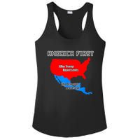 Donald Trump Illegal Build The Wall America First Ladies PosiCharge Competitor Racerback Tank