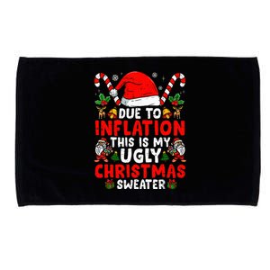 Due to Inflation This is My Ugly Sweater Family Christmas  Microfiber Hand Towel