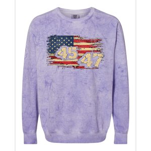 Donald Trump Inauguration Day 2025 47th Colorblast Crewneck Sweatshirt