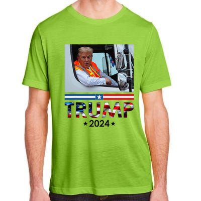 Donald Trump In Garbage Truck Team Garbage For Trump 2024 Adult ChromaSoft Performance T-Shirt