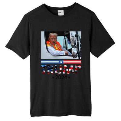 Donald Trump In Garbage Truck Team Garbage For Trump 2024 Tall Fusion ChromaSoft Performance T-Shirt