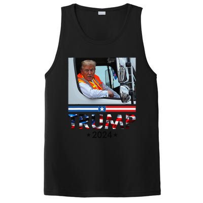 Donald Trump In Garbage Truck Team Garbage For Trump 2024 PosiCharge Competitor Tank