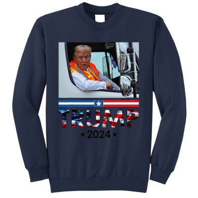 Donald Trump In Garbage Truck Team Garbage For Trump 2024 Sweatshirt