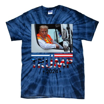 Donald Trump In Garbage Truck Team Garbage For Trump 2024 Tie-Dye T-Shirt