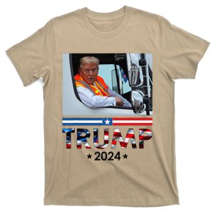 Donald Trump In Garbage Truck Team Garbage For Trump 2024 T-Shirt