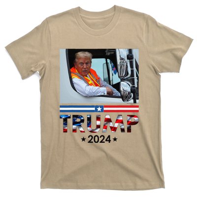 Donald Trump In Garbage Truck Team Garbage For Trump 2024 T-Shirt