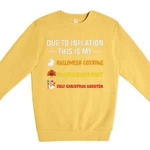 Due To Inflation This Is My Funny Halloween Costume Premium Crewneck Sweatshirt