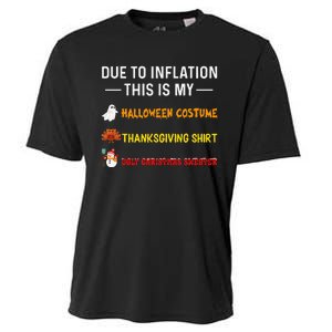 Due To Inflation This Is My Funny Halloween Costume Cooling Performance Crew T-Shirt