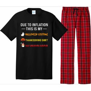 Due To Inflation This Is My Funny Halloween Costume Pajama Set