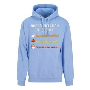 Due To Inflation This Is My Funny Halloween Costume Unisex Surf Hoodie