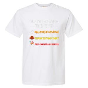 Due To Inflation This Is My Funny Halloween Costume Garment-Dyed Heavyweight T-Shirt