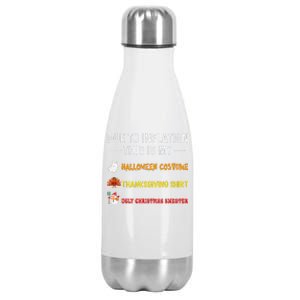 Due To Inflation This Is My Funny Halloween Costume Stainless Steel Insulated Water Bottle