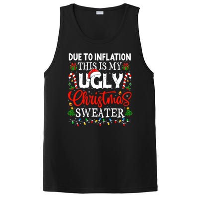 Due To Inflation Ugly Christmas Sweaters Funny PosiCharge Competitor Tank