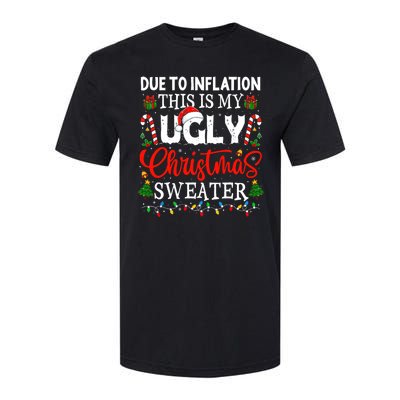 Due To Inflation Ugly Christmas Sweaters Funny Softstyle® CVC T-Shirt