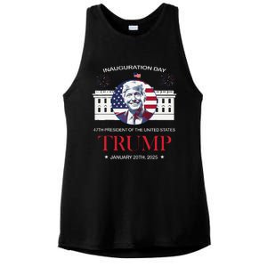 Donald Trump Inauguration Day 2025 Madam 47th President 47 Ladies PosiCharge Tri-Blend Wicking Tank