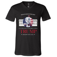 Donald Trump Inauguration Day 2025 Madam 47th President 47 V-Neck T-Shirt