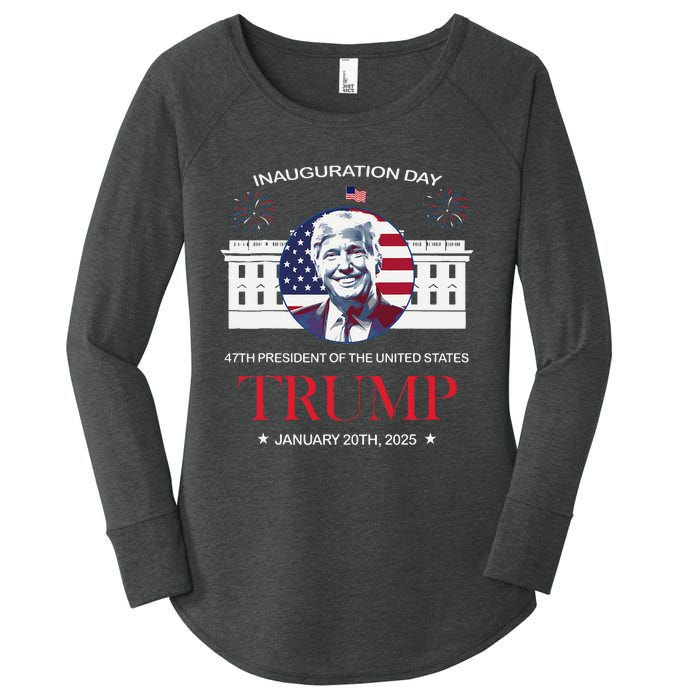 Donald Trump Inauguration Day 2025 Madam 47th President 47 Women's Perfect Tri Tunic Long Sleeve Shirt