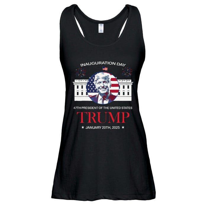 Donald Trump Inauguration Day 2025 Madam 47th President 47 Ladies Essential Flowy Tank