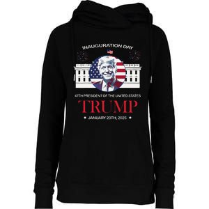 Donald Trump Inauguration Day 2025 Madam 47th President 47 Womens Funnel Neck Pullover Hood