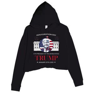 Donald Trump Inauguration Day 2025 Madam 47th President 47 Crop Fleece Hoodie