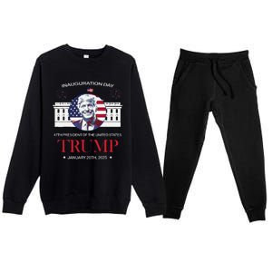 Donald Trump Inauguration Day 2025 Madam 47th President 47 Premium Crewneck Sweatsuit Set