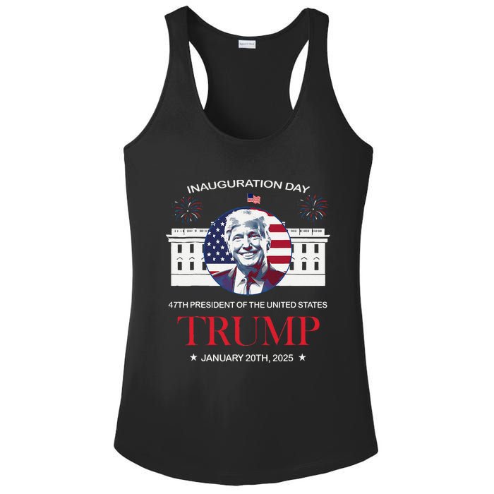 Donald Trump Inauguration Day 2025 Madam 47th President 47 Ladies PosiCharge Competitor Racerback Tank