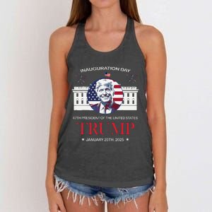 Donald Trump Inauguration Day 2025 Madam 47th President 47 Women's Knotted Racerback Tank