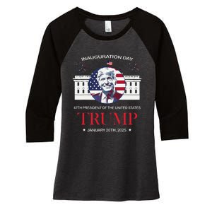 Donald Trump Inauguration Day 2025 Madam 47th President 47 Women's Tri-Blend 3/4-Sleeve Raglan Shirt